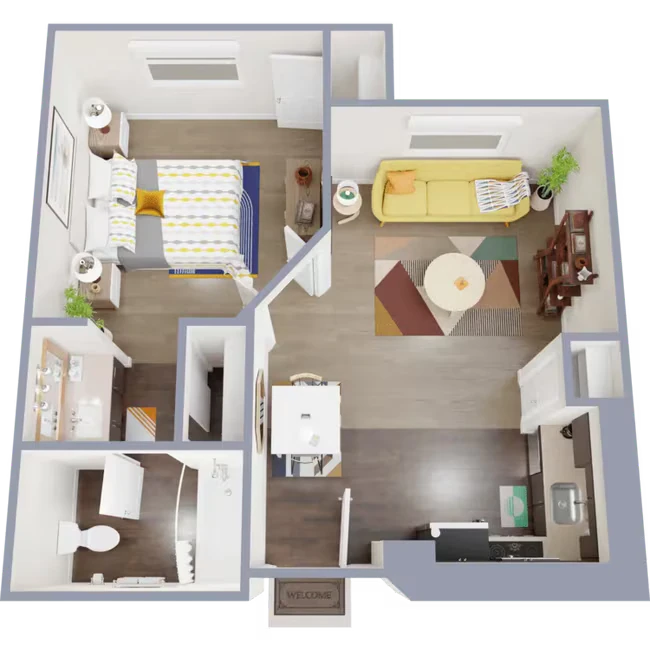 Studio - 1 Bathroom 327 floor plan